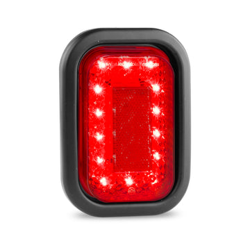 LED Autolamps 130RMG Rectangle Stop/Tail/Reflector Lamp with Grommet & 3 Pin Plug