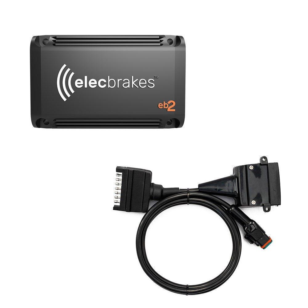 BUNDLE Elecbrakes EB2 + Adapter (Flat 7 Pin To Flat 12 Pin) Electric Trailer Brake Controller - A7-12