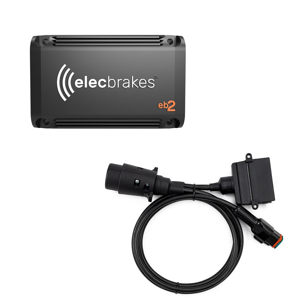 BUNDLE Elecbrakes EB2 + Adapter (Lg Rnd 7 Pin To Flat 12 Pin) Electric Trailer Brake Controller - A7LR-12