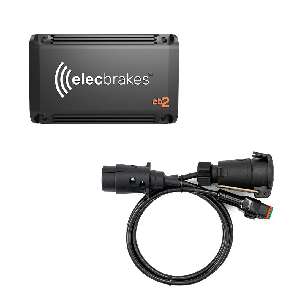 BUNDLE Elecbrakes EB2 + Adapter ( Lg Rnd 7 Pin To Lg Rnd 7 Pin) Electric Trailer Brake Controller - A7LR-7LR