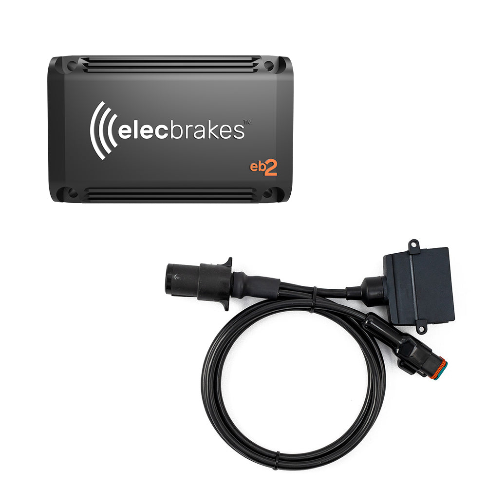 BUNDLE Elecbrakes EB2 + Adapter (Sml Rnd 7 Pin To Flat 7 Pin) Electric Trailer Brake Controller -A7SR-7