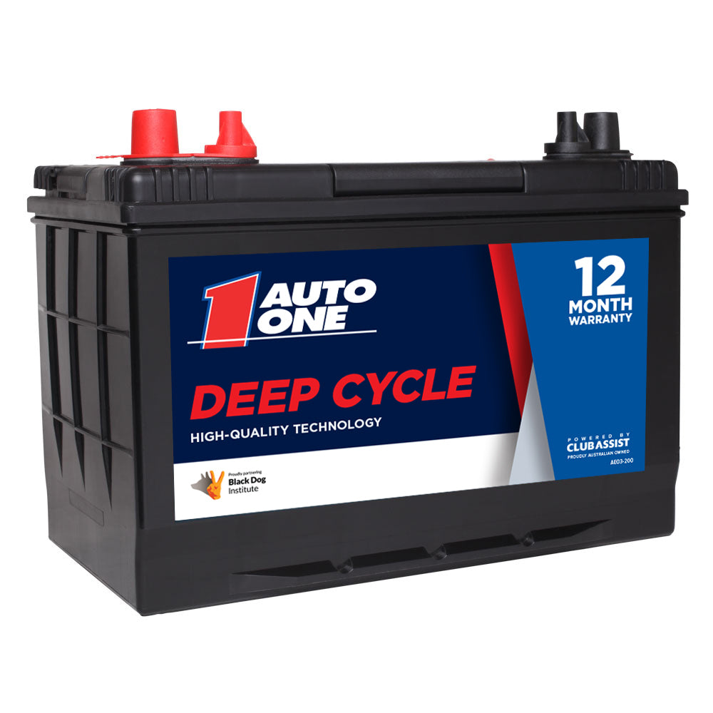 Auto One 7708 Deep Cycle AGM 12V Battery (HDC27 Size, 90Ah) | Auto One