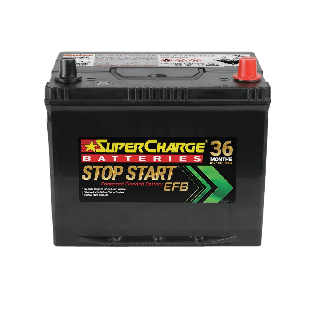 SuperCharge MFD23EF EFB (Enhanced Flooded) Stop Start 12V Battery (Q85, D23 size) (Pickup Only)
