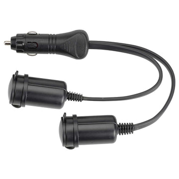 Narva 81033BL Heavy-Duty Adaptor (Cigarette Lighter Plug To Twin Accessory Sockets)