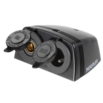 Narva 81166BL Heavy-Duty Twin Surface Mount Merit/Engel Type Sockets