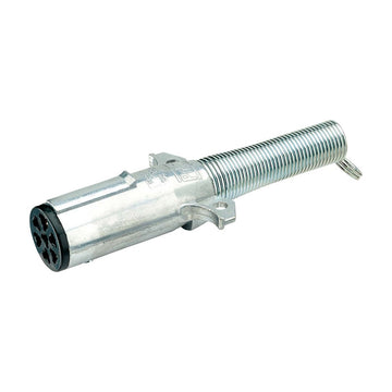 Narva 82194 7 Pin Heavy-Duty Round Metal Trailer Plug With Internal Weatherbeater Seal And Cable Guard