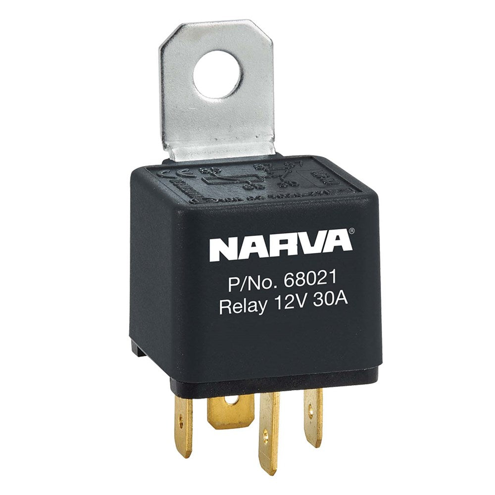 Narva 68021BL 12V 30A Normally Open 4 Pin - Reverse Pin Relay With