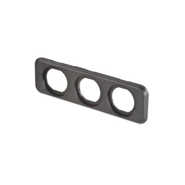 Narva 81189BL Triple Blank Flush Mount Housing - Black