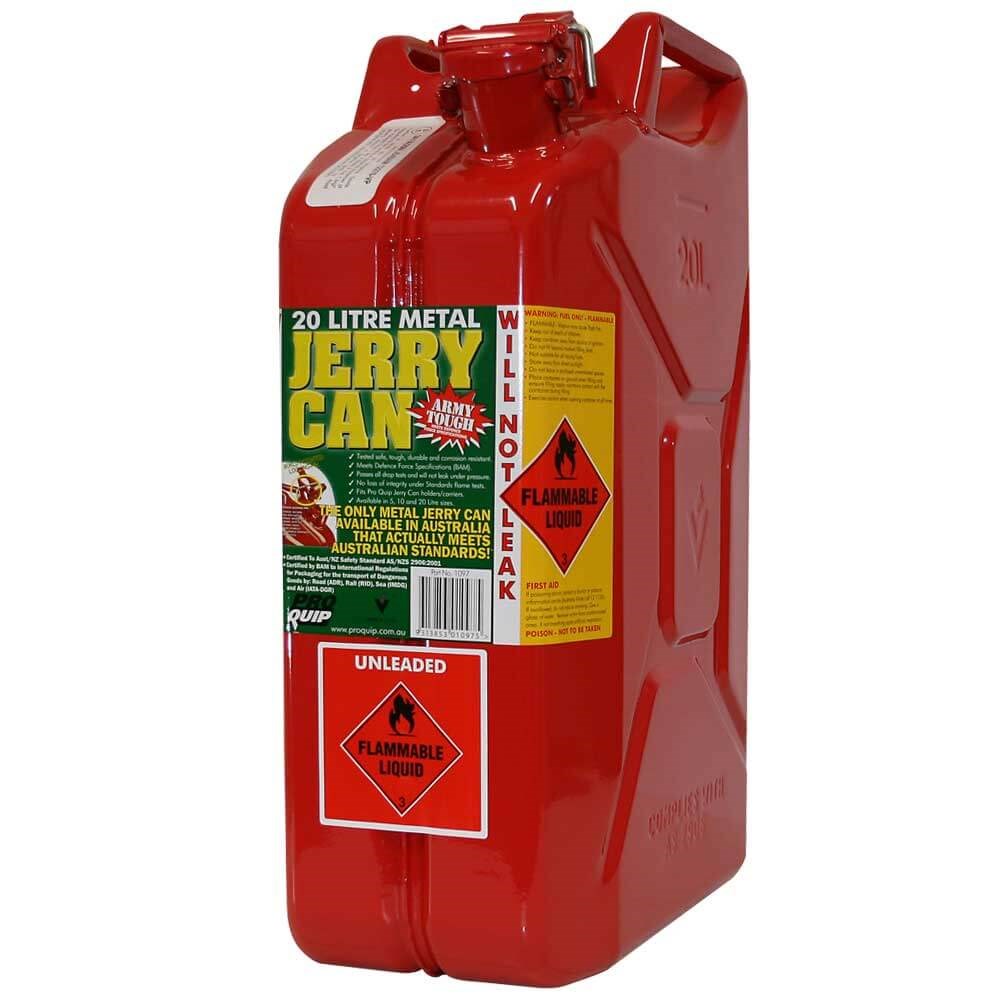 Pro Quip Metal 20L Unleaded Petrol AFAC Fuel Jerry Can - 1097 (Bulky Item - Freight Applies)