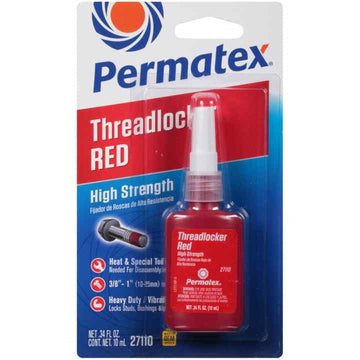 Permatex High Strength Threadlocker Red 10Ml - 27110 - PX27110