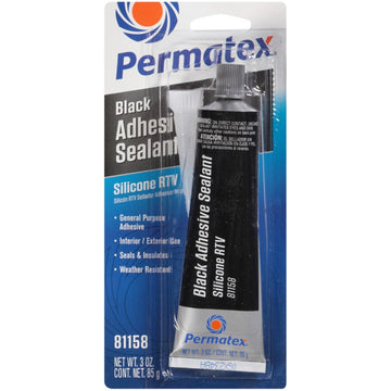 Permatex Black Silicone Adhesive Sealant 85G - 81158 - PX81158