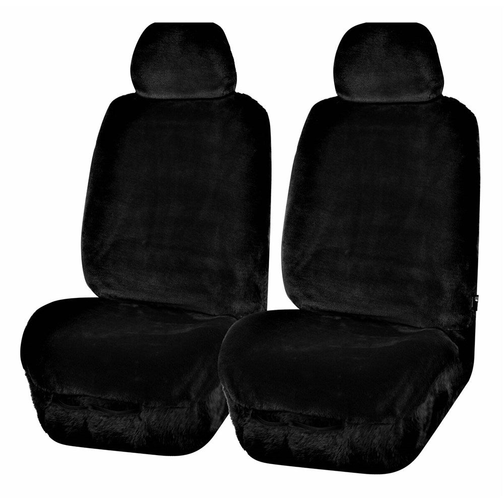MyCar UNIVERSAL FRONT SEAT COVERS SIZE 30/35 BLACK FINESSE