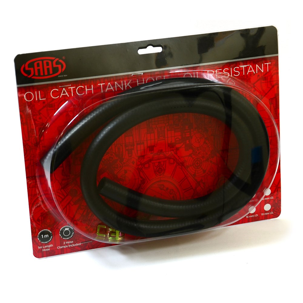 SAAS 1 Metre Oil Resistant Hose 14mm (9/16") ID with Pair of Clamps - SRH14