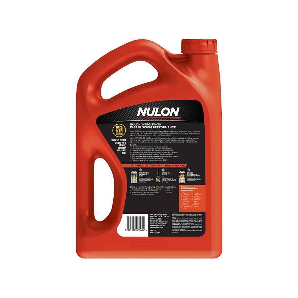 Nulon XPR5W30-5 X-Pro 5W-30 Semi Synthetic Fast Flowing Performance Engine Oil 5L (Pickup Only)