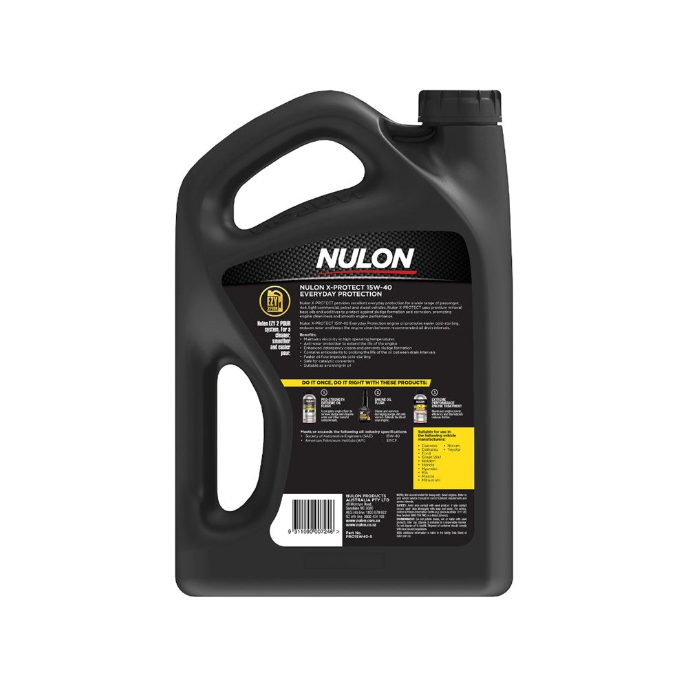 Nulon PRO15W40-5 X-Protect 15W-40 Premium Mineral Everyday Protection Engine Oil 5L (Pickup Only)