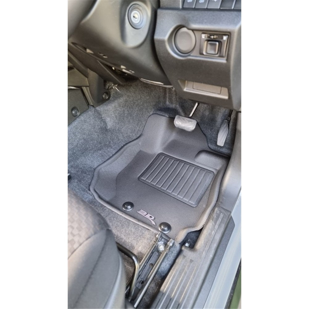 TruFit 3D to Suit Suzuki Jimny Automatic 2018 Onwards Kagu Tailor Made Front and Rear Set of Black Rubber Floor Mats - 3D-SZJIM18AP4BK  (Bulky Item - Freight Applies)