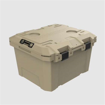 TRED Storage Box 65L - Mid - Desert Sand with Green - T54SBMDSB (Bulky item - Freight Charges apply)
