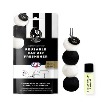 Smelly Balls Collingwood Magpies Reusable Car Air Freshener Set - AFL445AD