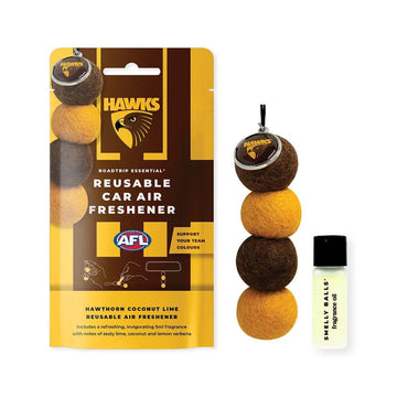 Smelly Balls Hawthorn Hawks Reusable Car Air Freshener Set - AFL445AH