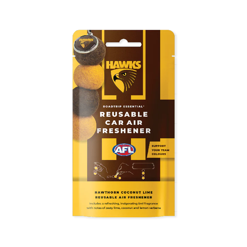 Smelly Balls Hawthorn Hawks Reusable Car Air Freshener Set - AFL445AH