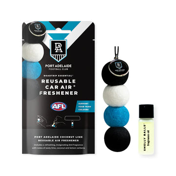 Smelly Balls Port Adelaide Power Reusable Car Air Freshener Set - AFL445AK