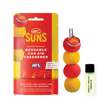 Smelly Balls Gold Coast Suns Reusable Car Air Freshener Set - AFL445AQ