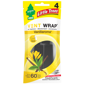 Little Trees Air Freshener Vent Wrap 4 Pk - Vanillaroma 52732