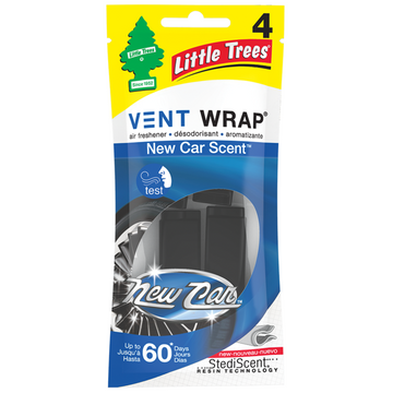 Little Trees Air Freshener Vent Wrap 4 Pk - New Car Scent 52733