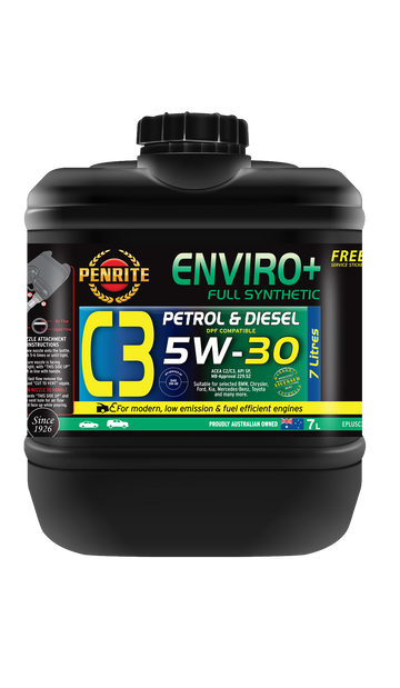 Penrite Enviro+ C3 5W-30 Full Synthetic Petrol & Diesel Engine Oil 5w30 7L - EPLUSC3007