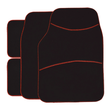 Impact Mats Set of 4 Floor Mats - Sport Red - IMSPORTR4