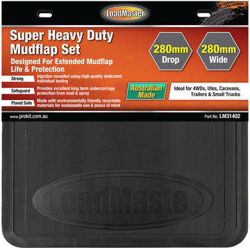Loadmaster Super Heavy Duty Mudflap Set 280 x 280mm - LM31402