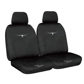 RM Williams Neoprene Front Seat Covers Black with Black Stitching Size 30 - NPRMWBX-BLK30