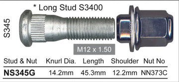 Nice Wheel Stud & Nut Set - NS340G