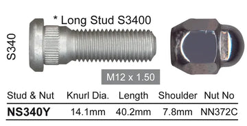 Nice Wheel Stud & Nut Set - NS340Y
