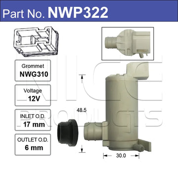 Nice Windscreen Washer Pump - NWP322