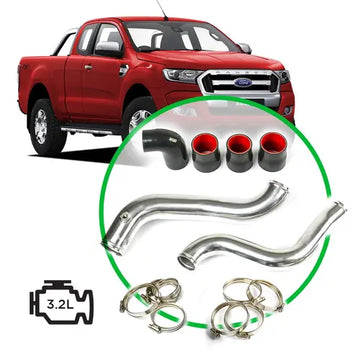 SAAS Ford Ranger/Mazda BT50 3.2L Intercooler Polished Alloy Pipe Full Kit 2011 - 2022 - SAH2101-KIT