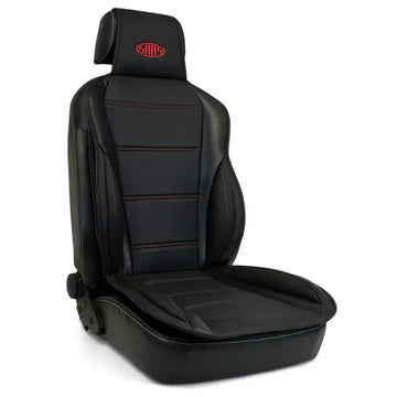 SAAS Seat Sports Cushion Pu Black Large With Logo - SC6012