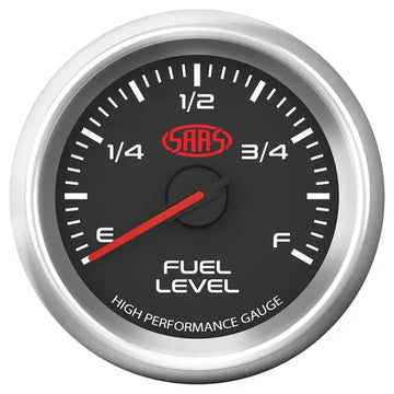 SAAS Fuel Level Gauge 52mm Muscle Series 3 Black 12V - SG32290