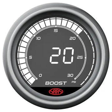SAAS Boost Gauge Diesel 0-30psi 52mm Muscle Digital Series 12V - SG41213