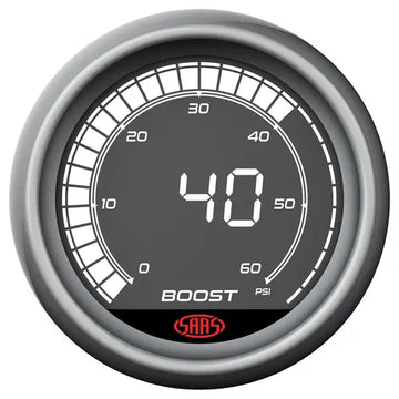 SAAS Boost Gauge Diesel 0-60psi 52mm Muscle Digital Series 12V - SG41214