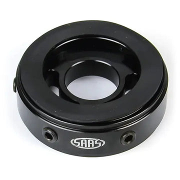 SAAS Oil Filter Sandwich Plate Billet Black 4X4 - SGAP3