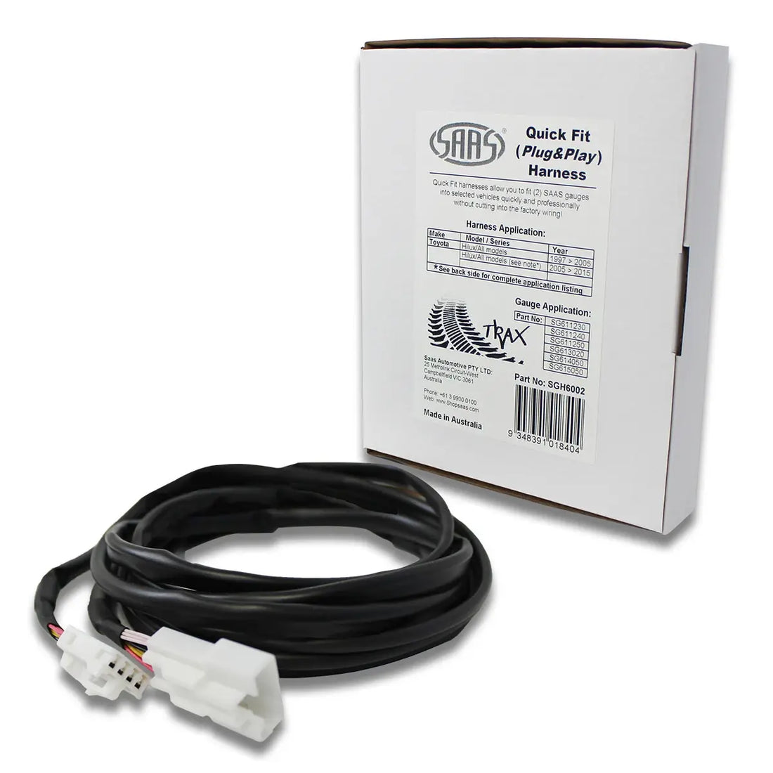 SAAS Gauge Harness Plug and Play Trax Gauges - SGH6002