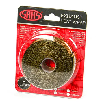 SAAS Exhaust Wrap Basalt Titanium 25mm (1in) x 5m - SHWT2505