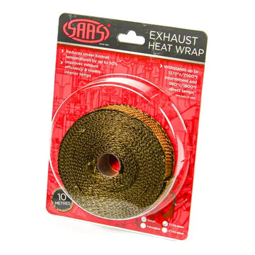 SAAS Exhaust Wrap Basalt Titanium 25mm (1in) x 10m - SHWT2510