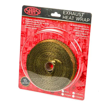 SAAS Exhaust Wrap Basalt Titanium 25mm (1in) x 15m - SHWT2515