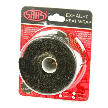 SAAS Exhaust Wrap Basalt Black 50mm (2in) x 5m - SHWT5005B