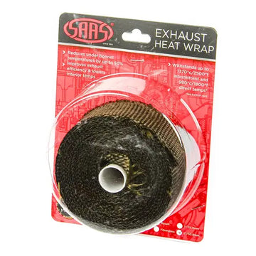 SAAS Exhaust Wrap Basalt Black 50mm (2in) x 10m - SHWT5010B