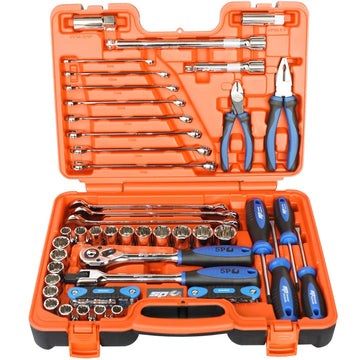 SP Tools Tool Kit in X-Case - 1/2 inch Dr - 60pc Metric/SAE - SP51205 (click & collect only)