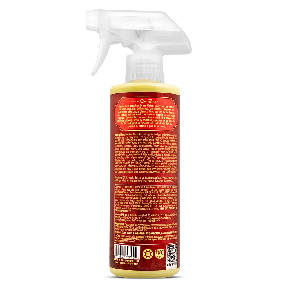 Chemical Guys Leather Quick Detailer Matte Finish Leather Care Spray - SPI21616