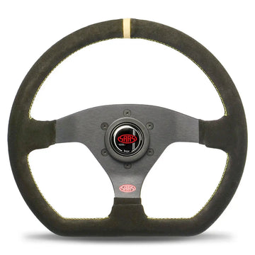 SAAS Steering Wheel Suede Racing 12.6 inch / 320mm Indicator Rounded Grip - SW34320S